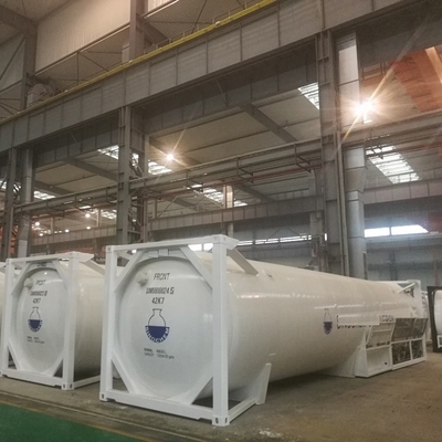 longueur 6058mm de conteneur ISO de l'oxygène T75 liquide de 20ft 40ft